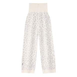 半边绒睡裤女长裤冬季高腰豹纹暖宫裤可外穿珊瑚绒孕妇家居保暖裤