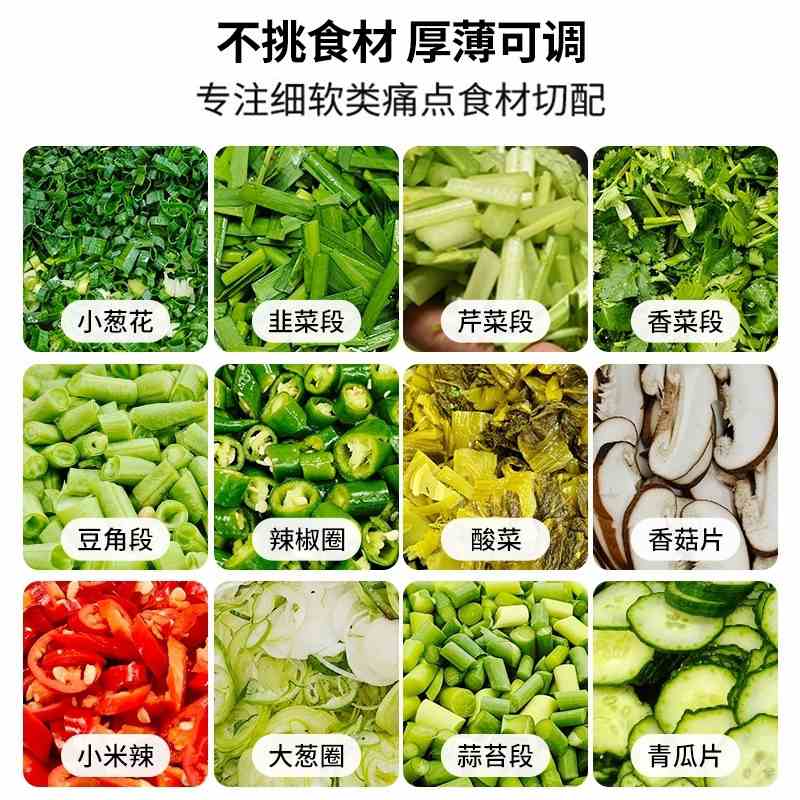 多功能电动切菜机商用切葱机切豆角切土豆萝卜切片切丝切菜神器