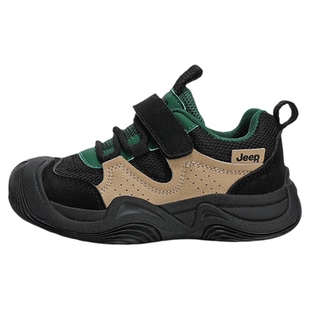 jeep户外男童鞋春季2026新款透气登山运动鞋儿童耐脏跑步阿甘潮鞋