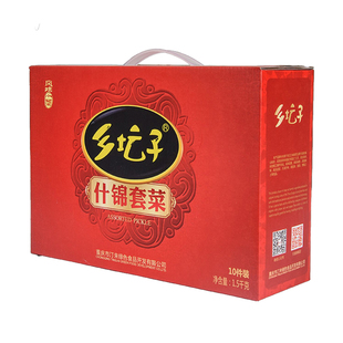 乡坛子什锦套菜香菇酱爽口开胃菜小面调料组合重庆老字号特产礼盒