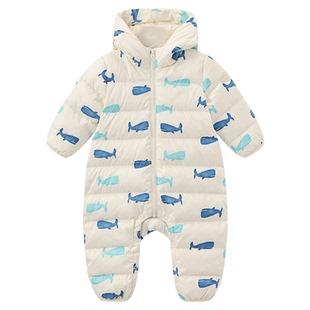 【2025秋冬】Petitbateau小帆船婴幼儿保暖白鹅绒连体服A0GEA