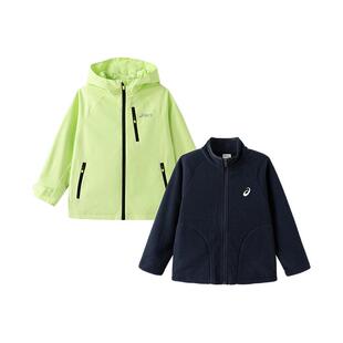 ASICS/亚瑟士儿童2026年新款三合一摇粒绒外套防风透湿两件套