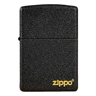 zippo官方正品打火机 黑裂漆外壳磨砂定制刻字防风煤油送男友礼物