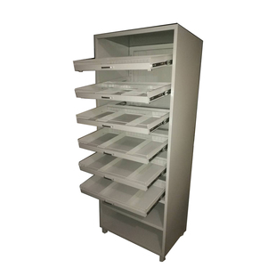 医院药房西药柜 抽拉式药盘带导轨 诊所钢制药品柜分格插槽防挤压