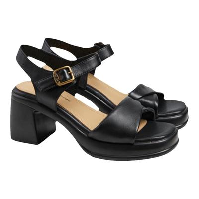 粗跟潮流一字带通勤休闲罗马凉鞋