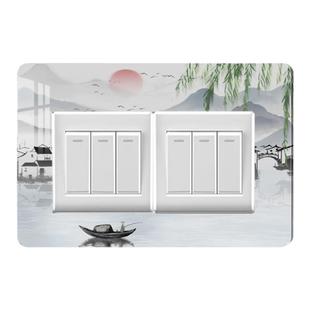 开关贴亚克力简约创意客厅插座保护套定制立体防脏遮挡装饰墙贴画