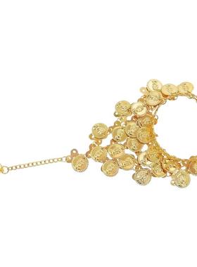 敦煌飞天钱币流苏一体戒指手链