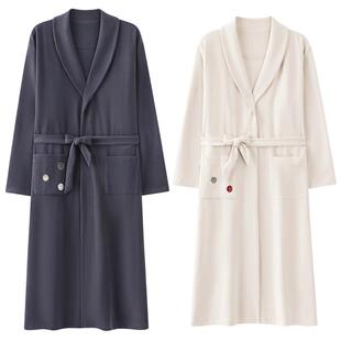 猫人情侣睡袍秋冬季2026新款高级感男士加厚薄绒磨毛睡衣浴袍女款