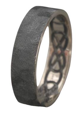 情侣14K白金海蓝宝石镶嵌对戒指