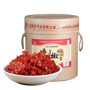 川龙辣椒酱四川特产泡二荆条剁椒末泡椒沫海椒酱25kg桶装餐饮直供