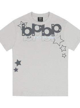 BIPOLAR美式字母星星短袖T恤