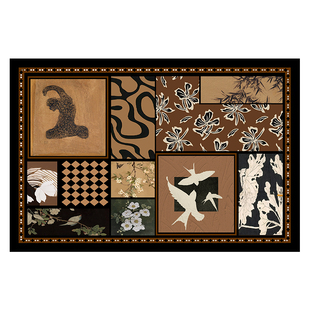 美式复古入户门地垫2026新款皮革防滑蹭土免洗门垫家用可裁剪地毯