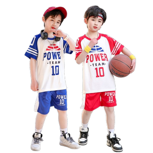童装男童夏季篮球服短袖运动套装儿童小学生比赛训练队服速干球衣