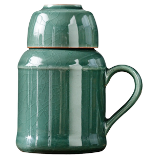 马克杯创意暖瓶茶壶茶杯大容量2026新款创意陶瓷怀旧开水瓶泡茶器