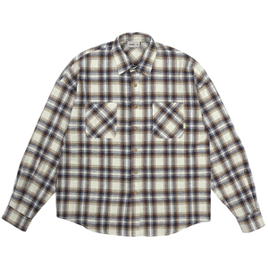 STRIIS 25AW磐石口袋格子衬衫长袖衬衣复古宽松休闲百搭外套男女