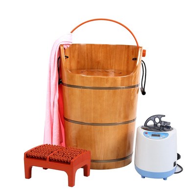 厂家泡脚木桶橡木熏蒸沐桶起批足一件桶加热蒸汽恒温桶盆足浴