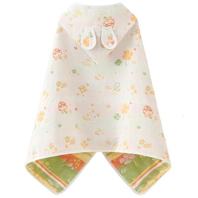 育丫丫全棉纱布披风学生午睡毯