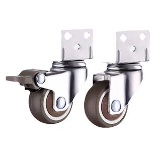 1寸万向轮脚轮轴承静音轮橡胶轮榻榻米抽屉定向滑轮地轮滚轮轮子