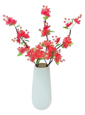 凤凰花手工材料包DIY仿真花束创意家居饰品摆件串珠客厅中式桌摆