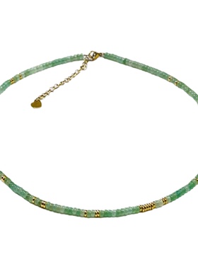 天然石串珠项链小众高级感