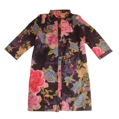 衬衫加肥大码中长款外套胖妈妈装