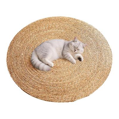 猫抓板蒲草垫四季通用耐磨不掉屑