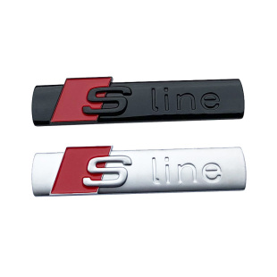 奥迪四驱quattro后尾标志Sline叶子板侧标改装运动车贴A4A6LQ5Q3