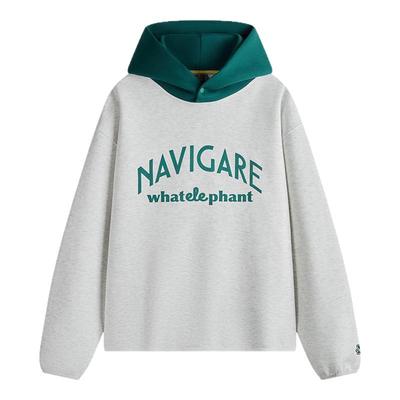 [乜象联名款]NAVIGARE意大利小帆船休闲连帽字母卫衣男时尚宽松秋