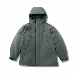 OCTOBEE日系冬季加厚保暖90白鸭绒男女户外连帽冲锋衣羽绒服外套