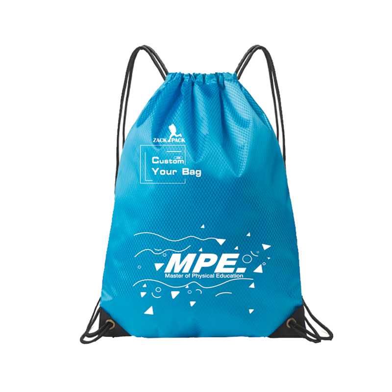 定制LOGO运动防水束口袋抽绳羽毛球包轻便涤纶小背袋包培训班印字