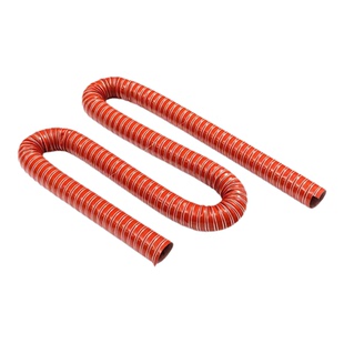 红色耐高温风管硅胶硫化软管钢丝热风管通风管道排烟除尘排气管