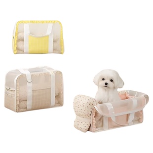 猫包便携外出宠物比熊小体小型犬夏天透气网纱手提单肩斜挎小狗包