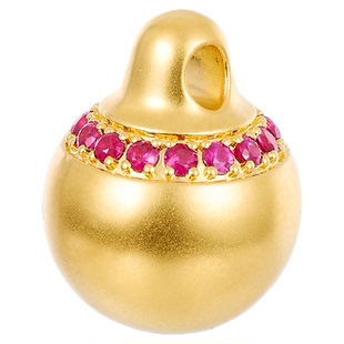 现货!宝石矿工【有球必应】5D足金红宝石吊坠小金球吊坠时尚颈饰