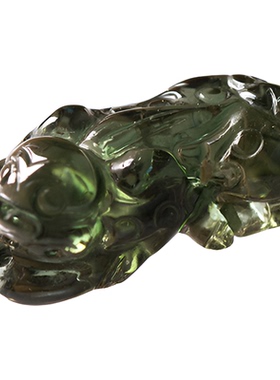 收藏巴西天然碧玺吊坠招财貔貅男