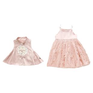 女童夏装新中式吊带公主连衣裙套装新款洋气儿童复古国风两件套潮