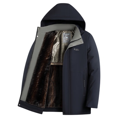 啄木鸟连帽棉服男款2025冬季新款