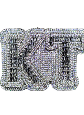 Mr.Bling男女款定制方钻字母吊坠