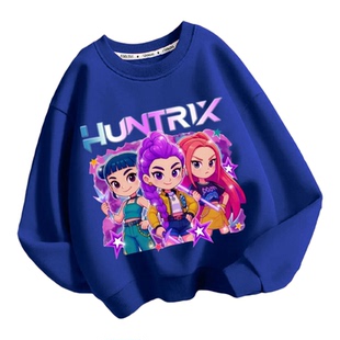 跨境男女童秋冬保暖卫衣kpop猎魔女团儿童洋气打底衫长袖圆领上衣