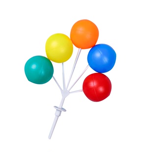 网红ins蛋糕装饰彩色塑料气球串复古大圆球儿童节生日甜品台插件