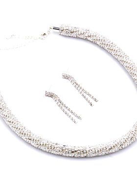 简约气质手工水钻锁骨链