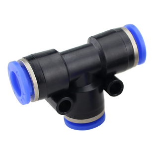 三通变径对接气管接头快速接头气动气泵快插换PE直通接头PU8mm