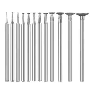 玉雕工具H针钉头电动金刚砂磨头牙机用翡翠开窗去皮玉石玛瑙蜜蜡