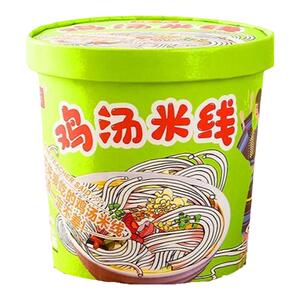 香菇鸡汤米线桶装米线细米线速食冲泡即食米粉夜宵充饥方便面整箱
