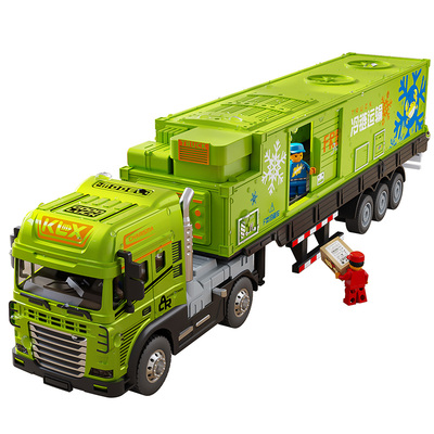 【39CM】合金加长版冷藏车玩具