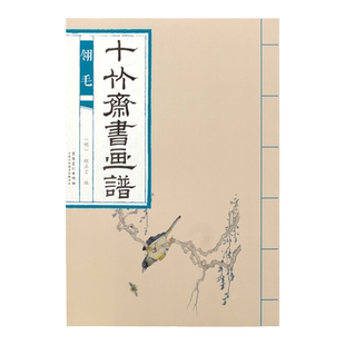 十竹斋笺谱书画谱信笺 翎毛 胡正言 小序 宿梅 双杸 止飞栀雉伴紫薇鸣後啄蔷薇 舒羽花偶浮游回食栖桂素鸟蓉翠友竹鸣茶栖枝 爪项等