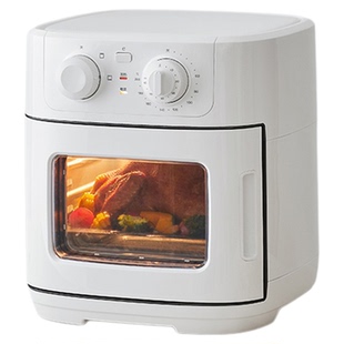 olayks立时电烤箱家用大容量12L可视电烤箱多功能电炸锅一体机