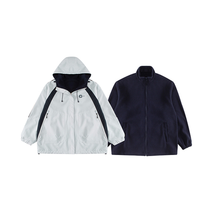 女大童秋冬夹棉冲锋衣三合一拆卸