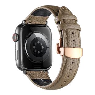 新款真皮荔枝纹适用iwatchs9手表带s10小众女款se高级感s8苹果智能11手表链7质感专用女生applewatchs9设计感