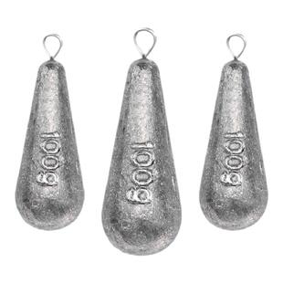 三乐海钓水滴型铅坠带环远投防挂底海竿抛竿海钓坠子10枚装铅坠子