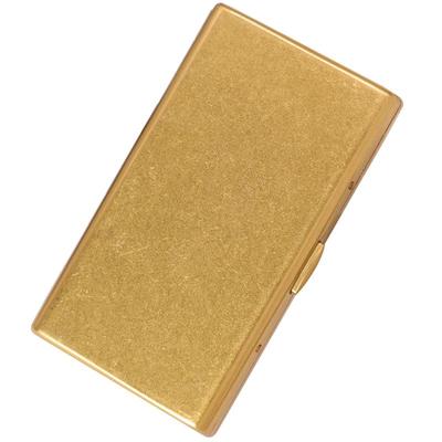 酷宝 黄铜短款细支烟盒20支装便携超薄创意男香烟盒复古宽窄可用